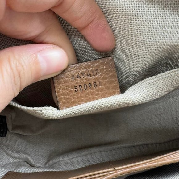 GUCCI Bree Brown Cloth Shoulder Bag 550-022625 - Picture 13 of 14